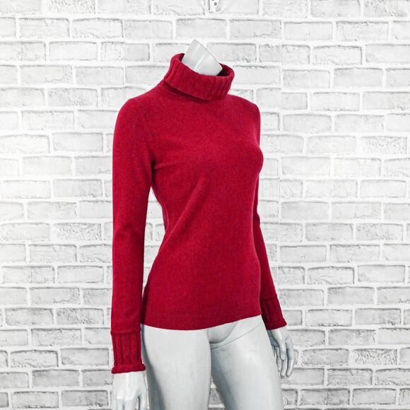 KINROSS Women's Ligonberry Cashmere Chunky trim Turtleneck Sweater sz Small - Picture 3 of 9